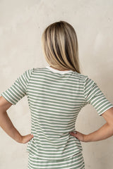 Niya Striped top in Green