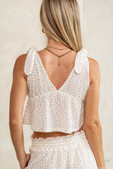 Eliza Floral Knit Tank in Ivory