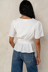 Neo Embroidered Blouse in Ivory