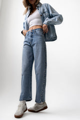 Cleo Studded Wide Leg Jeans