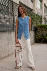 Eden Baggy Jeans in Ecru