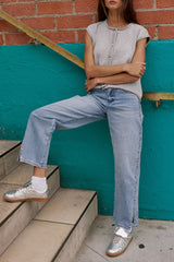 Cleo Studded Wide Leg Jeans