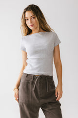Martha Boatneck Top in Grey
