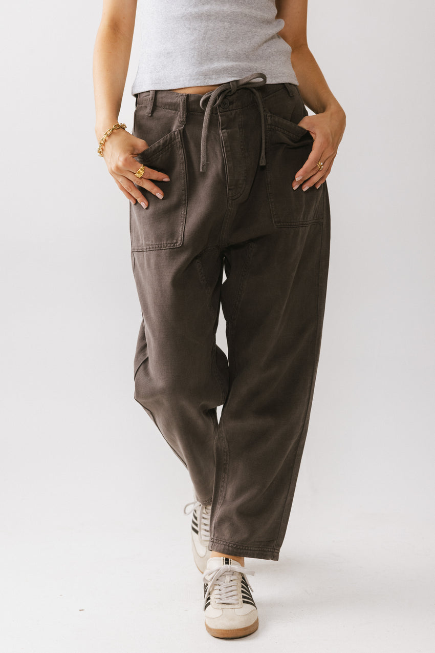 Rosie Tencel Loose Pants in Charcoal