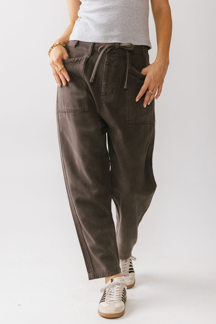 Rosie Tencel Loose Pants in Charcoal