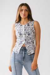 Piper Denim Button Up in Blue