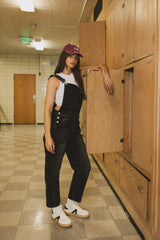 Tansy Denim Overalls in Black
