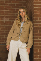 Tammy Collared Jacket in Khaki