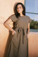 Saxton Maxi Dress in Olive