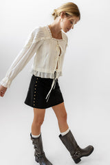 Kori Studded Mini Skirt in Black