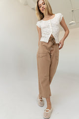 Jocelyn Barrel Jeans in Rust