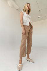 Jocelyn Barrel Jeans in Rust