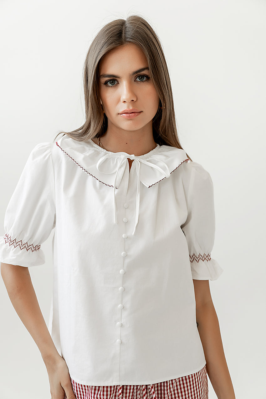 Gemma Collared Blouse