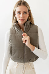 August Corduroy Vest in Sage