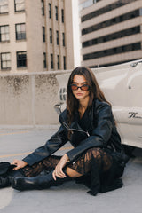 Tatum Lace Maxi Skirt in Black