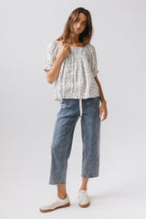 Khai Cropped Pants in Denim