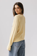 Azuline Knit Cardigan in Yellow