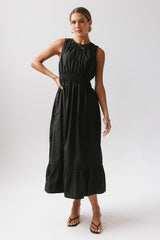Carmina Tiered Dress in Black