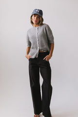 Leah Knit Cardigan in Heather Grey