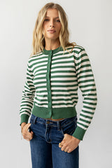 Kali Striped Sweater in Green