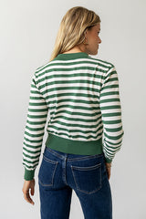 Kali Striped Sweater in Green