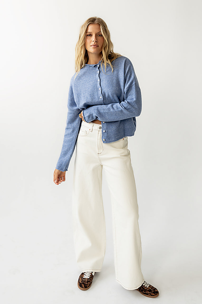 Eden Baggy Jeans in Ecru