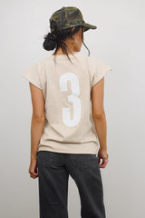 Vinnie Muscle Tee in Beige