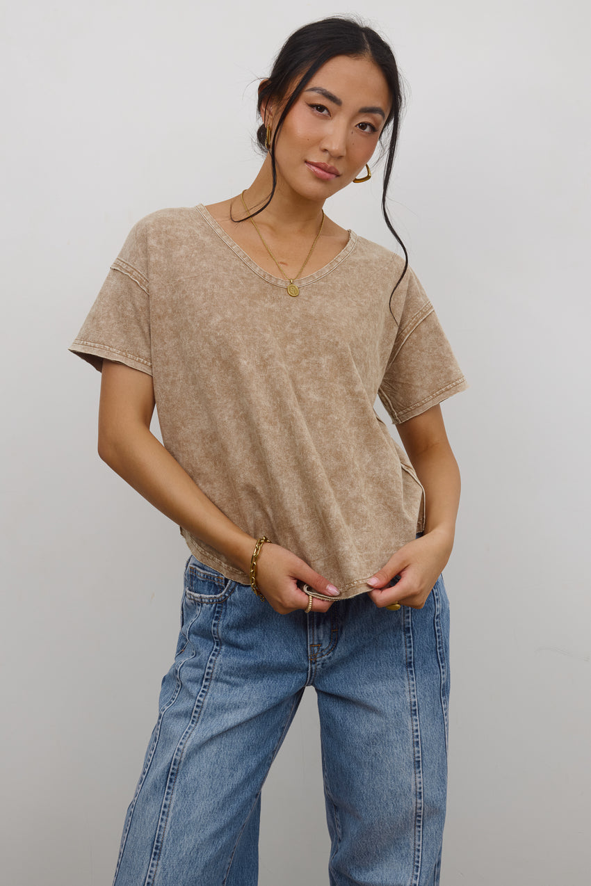 Georgia Knit Top in Brown