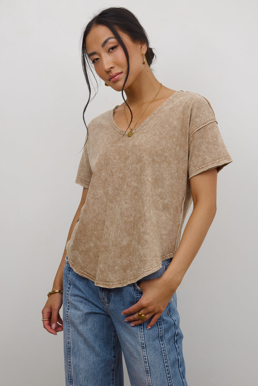 Georgia Knit Top in Brown