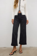 Kayden Cuffed Wide Leg Jeans
