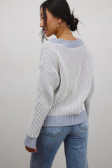 Glinda Knit Sweater in Blue