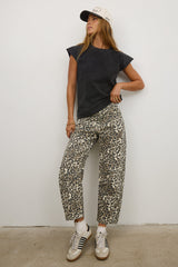 Lisette Barrel Jean in Leopard