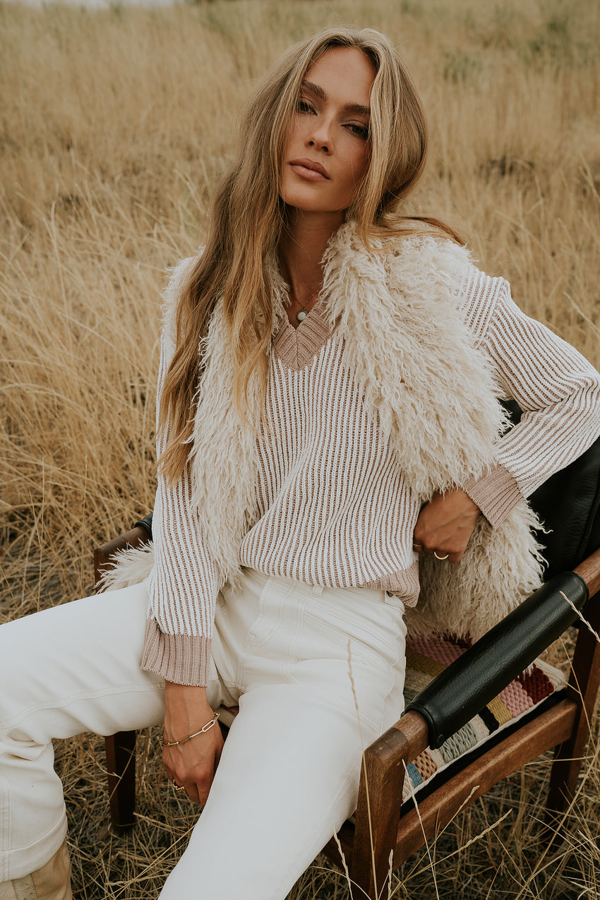 Glinda Knit Sweater in Brown