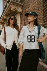Debbie Ribbed Sweater in Ivory