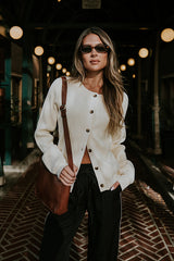Debbie Ribbed Sweater in Ivory
