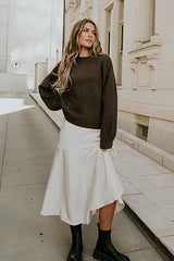 Everly Satin Midi Skirt