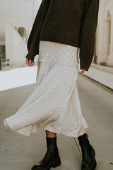 Everly Satin Midi Skirt