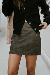 Ruthie Leather Mini Skirt