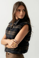 Brielle Puffer Vest in Navy