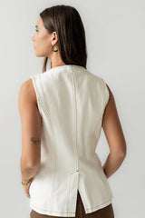 Hudson Denim Vest in White