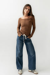 Rachel Lace Top in Camel