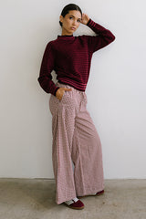 Monroe Knit Sweater in Burgundy