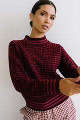 Monroe Knit Sweater in Burgundy