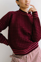 Monroe Knit Sweater in Burgundy