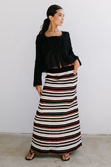 Anne Striped Maxi Skirt