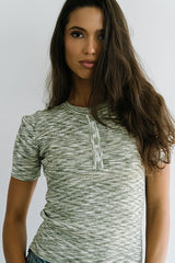 Mannie Heathered Sweater in Olive