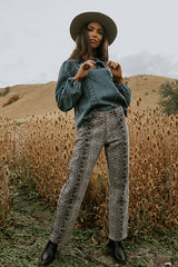 Monique Pleated Blouse in Indigo