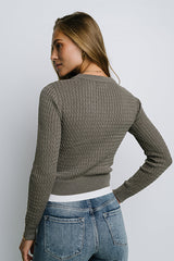 Bruce Double Layer Sweater in Taupe