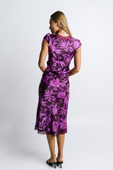 Cashe Lace Trim Maxi Dress