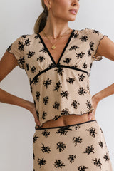 Tabitha Floral Mesh Top